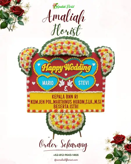 Papan Bunga Pernikahan Bumu Ayu